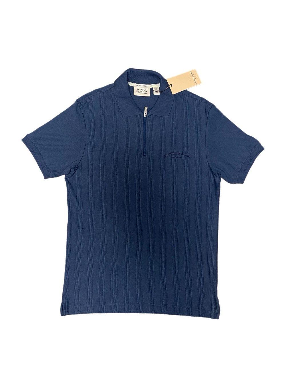 NWT - Scotch & Soda Quarter Zip Polo Shirt